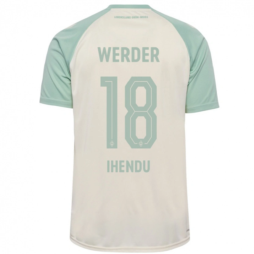 Danxen Hombre Camiseta Daniel Ihendu #18 Blanquecino Verde Claro 2ª Equipación 2024/25 La Camisa