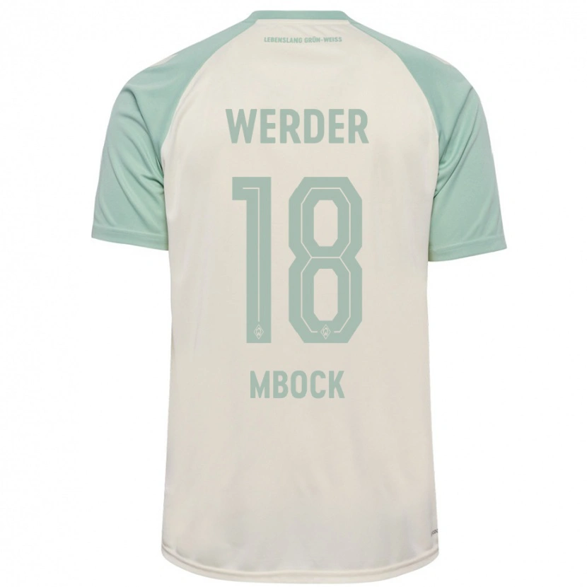 Danxen Hombre Camiseta Princewill Mbock #18 Blanquecino Verde Claro 2ª Equipación 2024/25 La Camisa