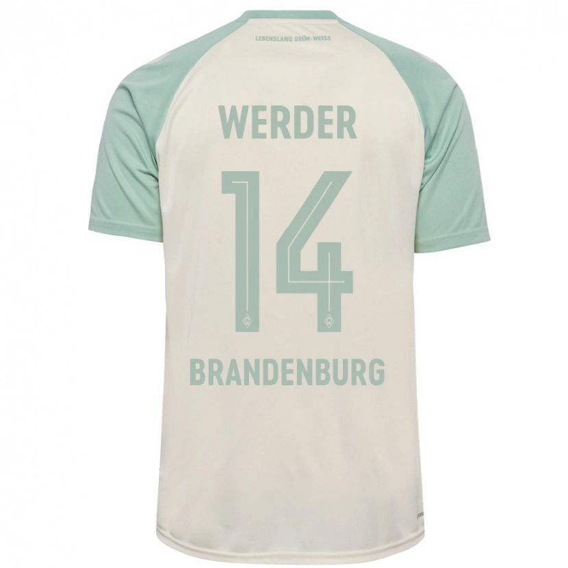 Danxen Hombre Camiseta Michaela Brandenburg #14 Blanquecino Verde Claro 2ª Equipación 2024/25 La Camisa