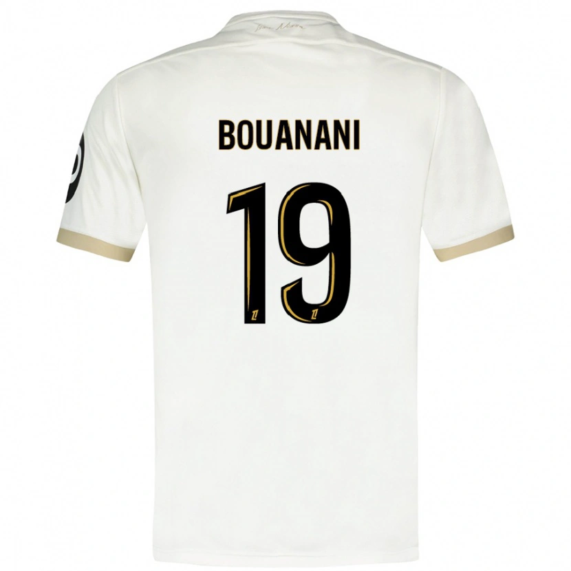 Danxen Hombre Camiseta Badredine Bouanani #19 Blanco Dorado 2ª Equipación 2024/25 La Camisa