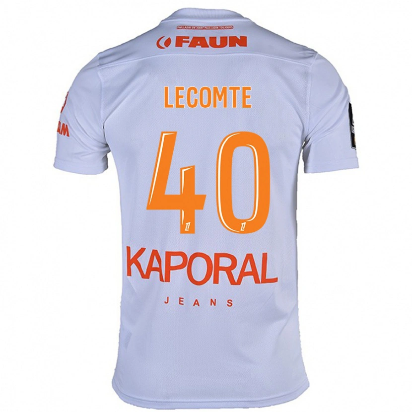 Danxen Hombre Camiseta Benjamin Lecomte #40 Blanco 2ª Equipación 2024/25 La Camisa