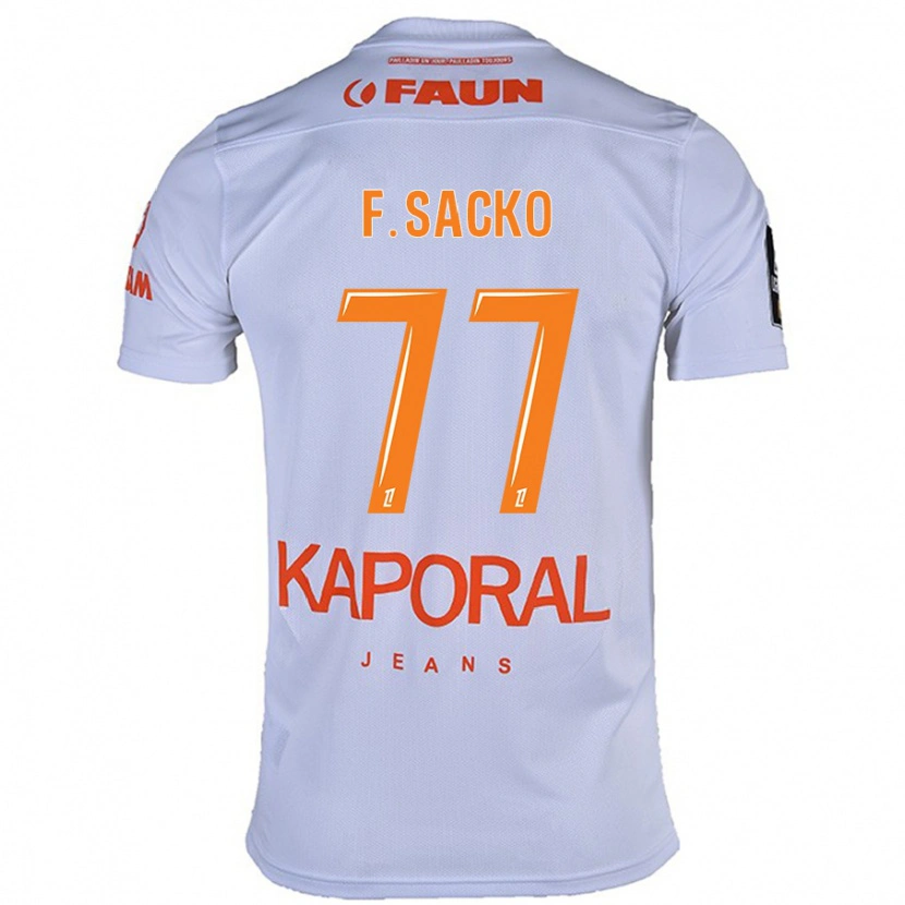 Danxen Hombre Camiseta Falaye Sacko #77 Blanco 2ª Equipación 2024/25 La Camisa