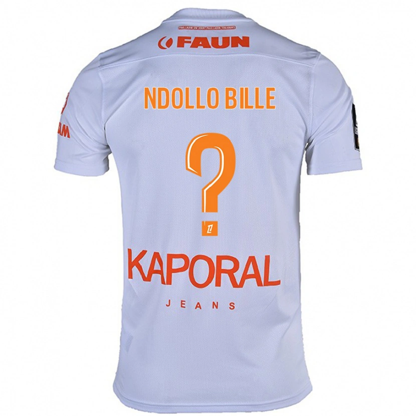 Danxen Hombre Camiseta Wilfried Ndollo Bille #0 Blanco 2ª Equipación 2024/25 La Camisa