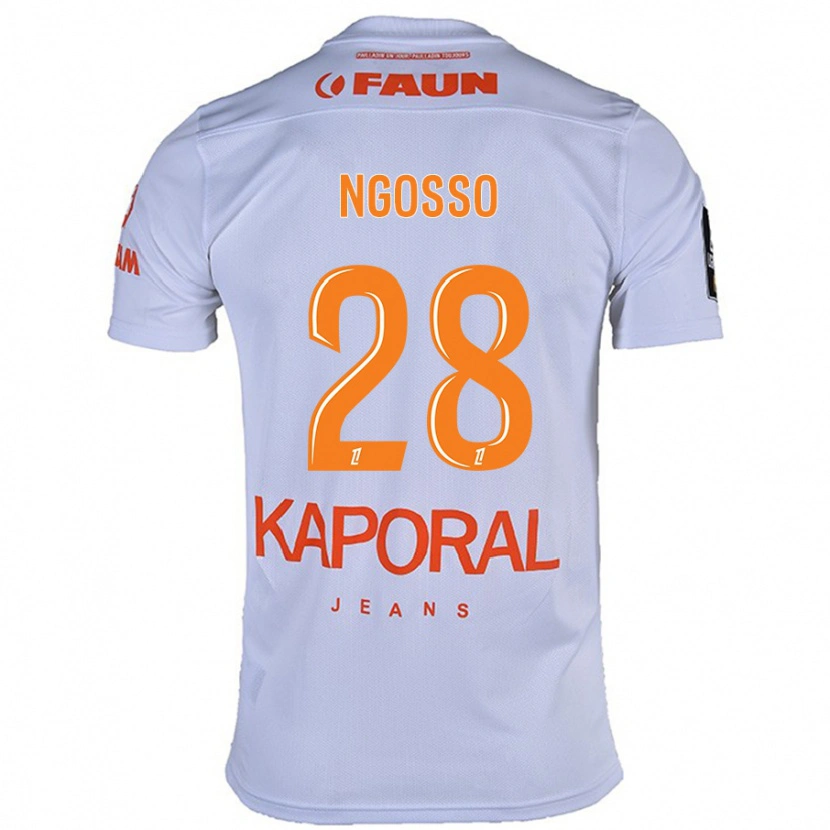 Danxen Hombre Camiseta Glenn Ngosso #28 Blanco 2ª Equipación 2024/25 La Camisa