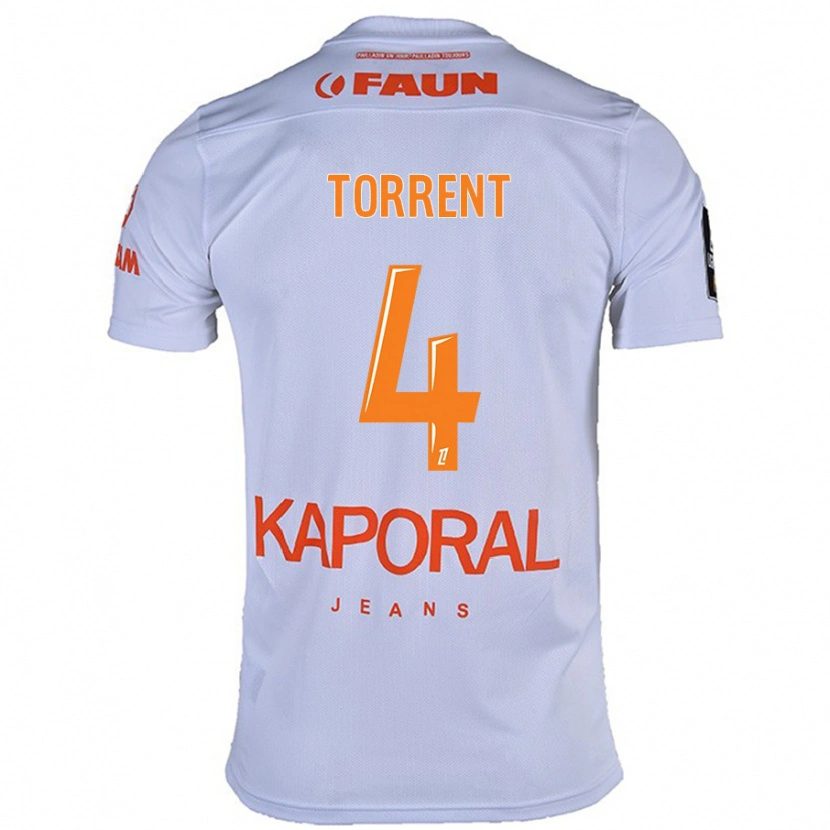 Danxen Hombre Camiseta Marion Torrent #4 Blanco 2ª Equipación 2024/25 La Camisa