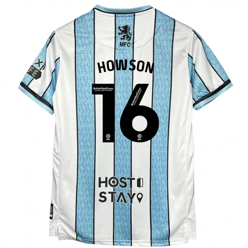 Danxen Hombre Camiseta Jonathan Howson #16 Blanco Azul 2ª Equipación 2024/25 La Camisa