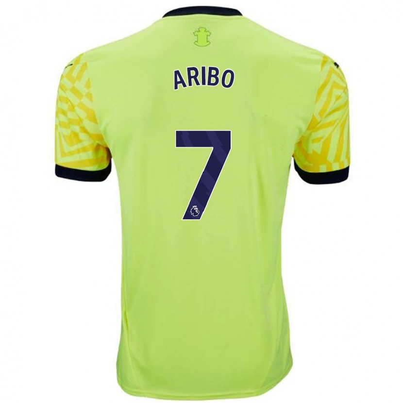 Danxen Hombre Camiseta Joe Aribo #7 Amarillo 2ª Equipación 2024/25 La Camisa