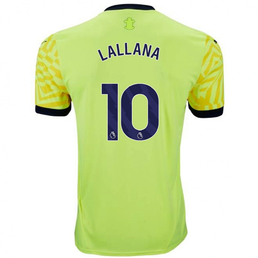 Danxen Hombre Camiseta Adam Lallana #10 Amarillo 2ª Equipación 2024/25 La Camisa