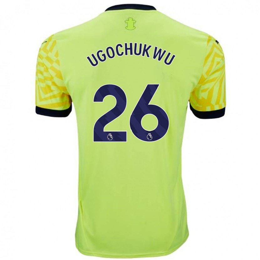 Danxen Hombre Camiseta Lesley Ugochukwu #26 Amarillo 2ª Equipación 2024/25 La Camisa