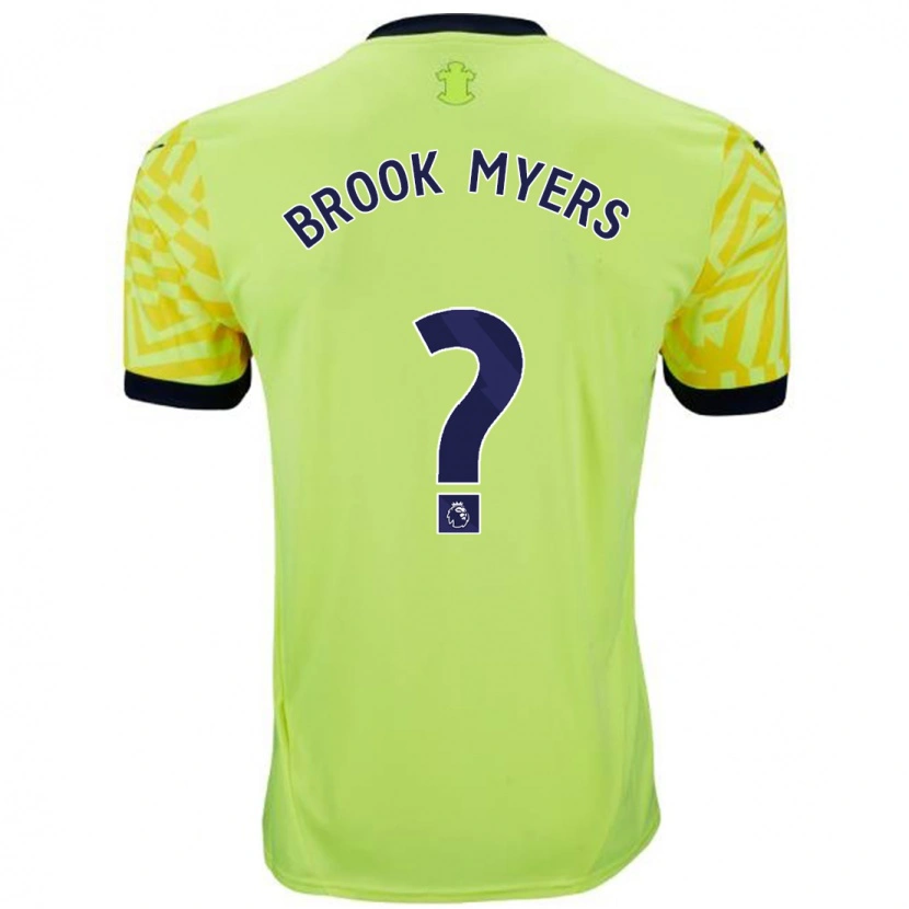 Danxen Hombre Camiseta Brook Myers #0 Amarillo 2ª Equipación 2024/25 La Camisa