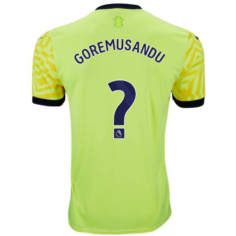 Danxen Hombre Camiseta Tino Goremusandu #0 Amarillo 2ª Equipación 2024/25 La Camisa