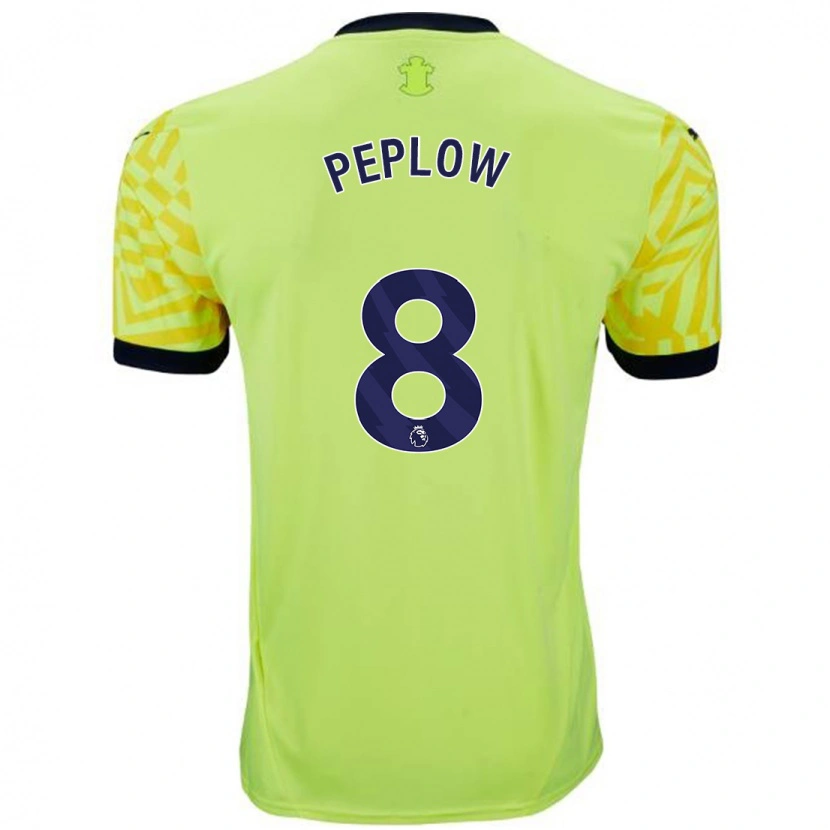 Danxen Hombre Camiseta Chloe Peplow #8 Amarillo 2ª Equipación 2024/25 La Camisa