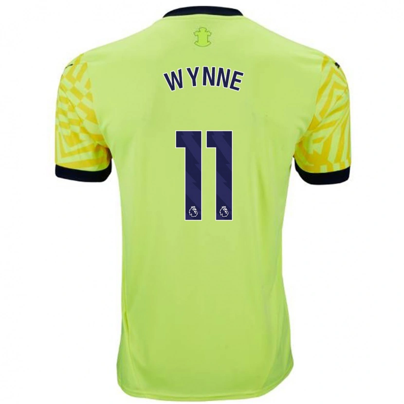 Danxen Hombre Camiseta Megan Wynne #11 Amarillo 2ª Equipación 2024/25 La Camisa