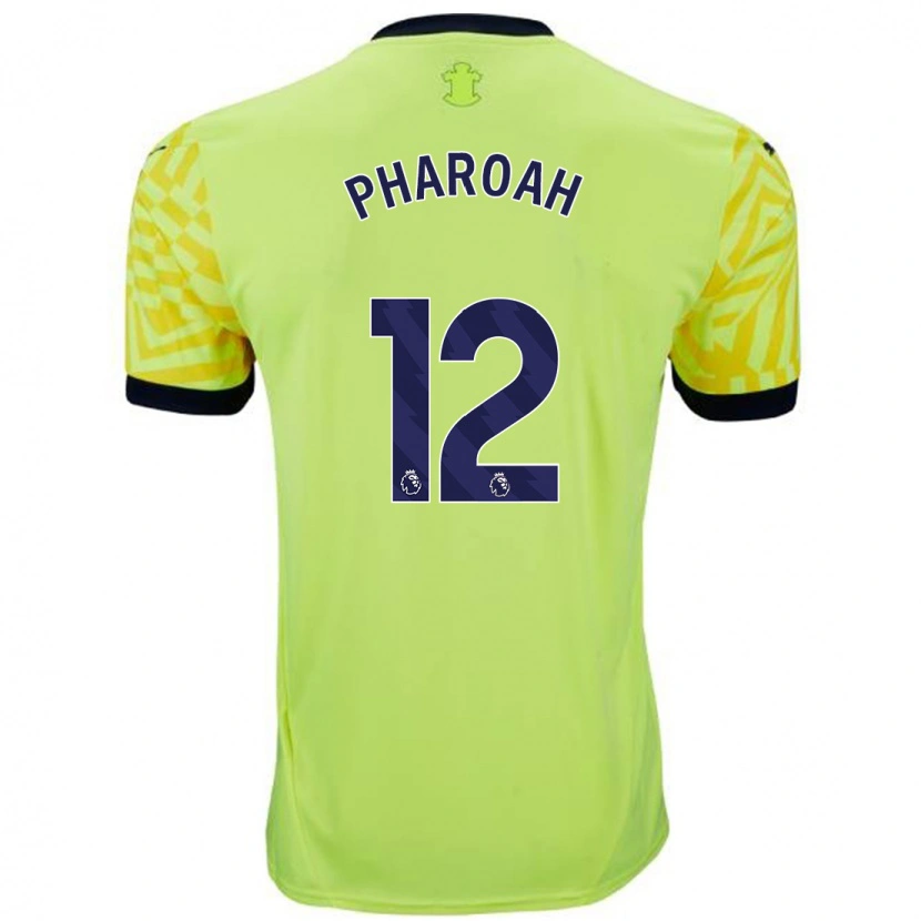 Danxen Hombre Camiseta Sophia Pharoah #12 Amarillo 2ª Equipación 2024/25 La Camisa