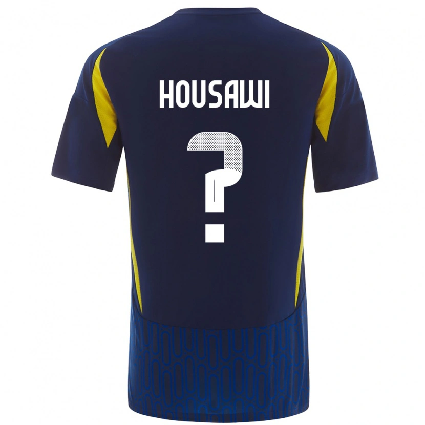 Danxen Hombre Camiseta Asser Housawi #0 Azul Amarillo 2ª Equipación 2024/25 La Camisa