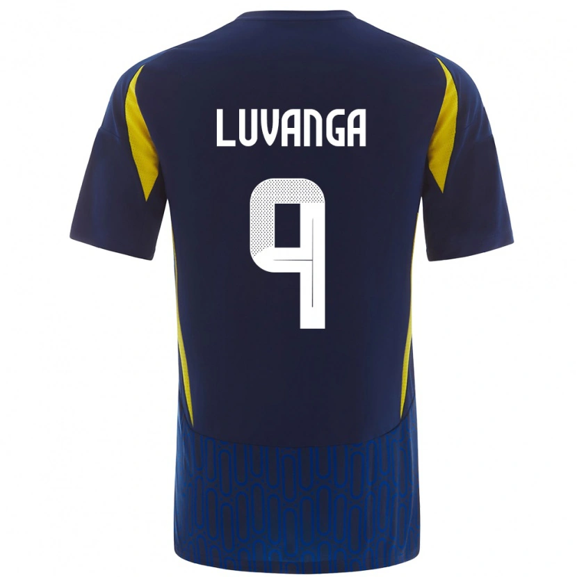 Danxen Hombre Camiseta Clara Luvanga #9 Azul Amarillo 2ª Equipación 2024/25 La Camisa