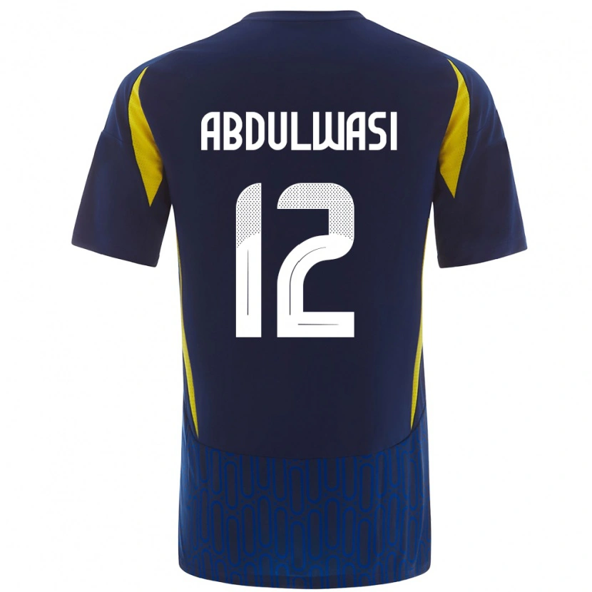 Danxen Hombre Camiseta Dalal Abdulwasi #12 Azul Amarillo 2ª Equipación 2024/25 La Camisa