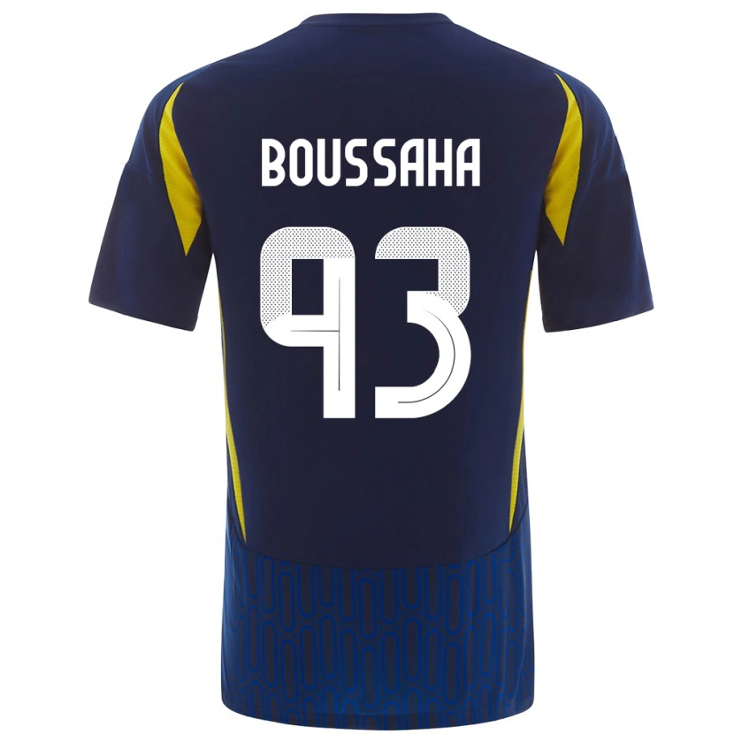 Danxen Hombre Camiseta Lina Boussaha #93 Azul Amarillo 2ª Equipación 2024/25 La Camisa