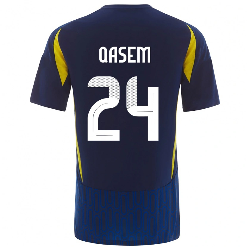 Danxen Hombre Camiseta Mohammed Qasem #24 Azul Amarillo 2ª Equipación 2024/25 La Camisa