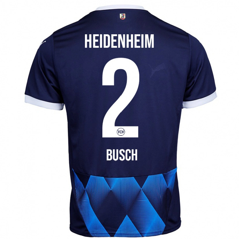 Danxen Hombre Camiseta Marnon Busch #2 Azul Marino Oscuro 2ª Equipación 2024/25 La Camisa