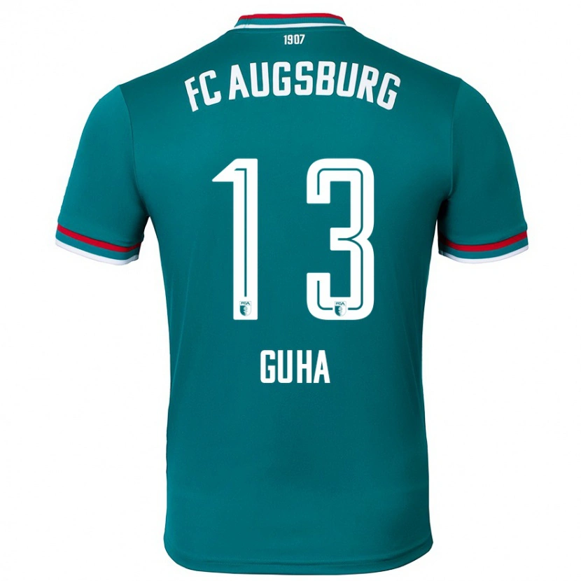 Danxen Hombre Camiseta Felix Guha #13 Verde Oscuro 2ª Equipación 2024/25 La Camisa