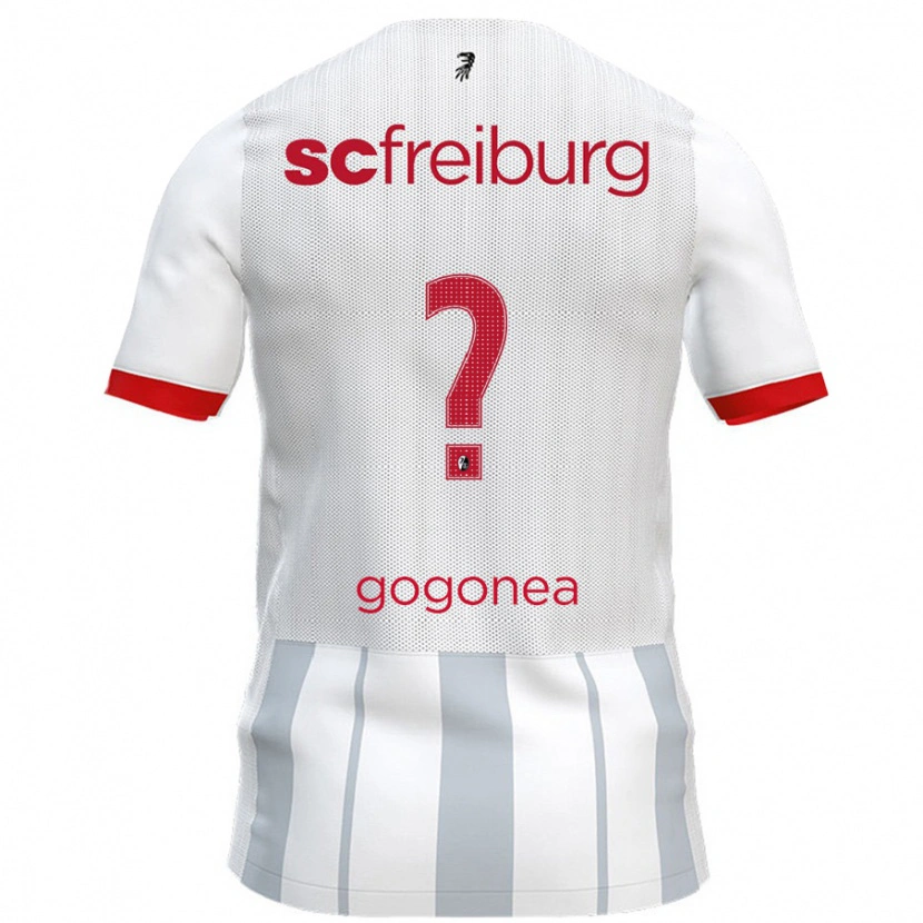 Danxen Hombre Camiseta Raul Gogonea #0 Blanco Gris 2ª Equipación 2024/25 La Camisa