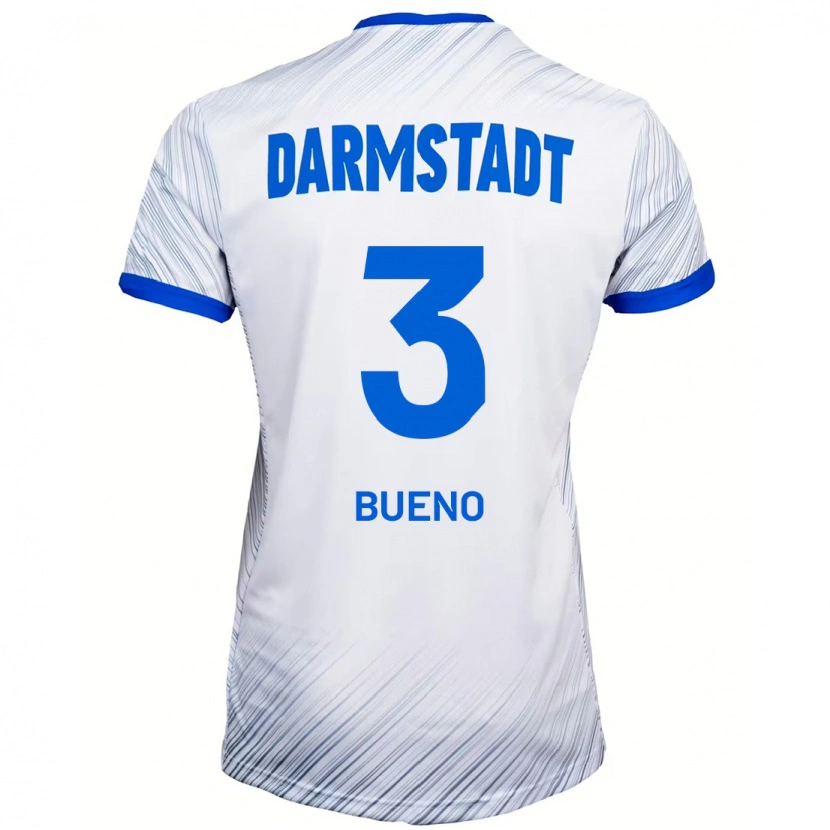 Danxen Hombre Camiseta Guille Bueno #3 Blanco Azul 2ª Equipación 2024/25 La Camisa