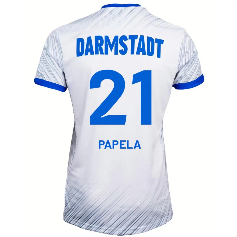 Danxen Hombre Camiseta Merveille Papela #21 Blanco Azul 2ª Equipación 2024/25 La Camisa