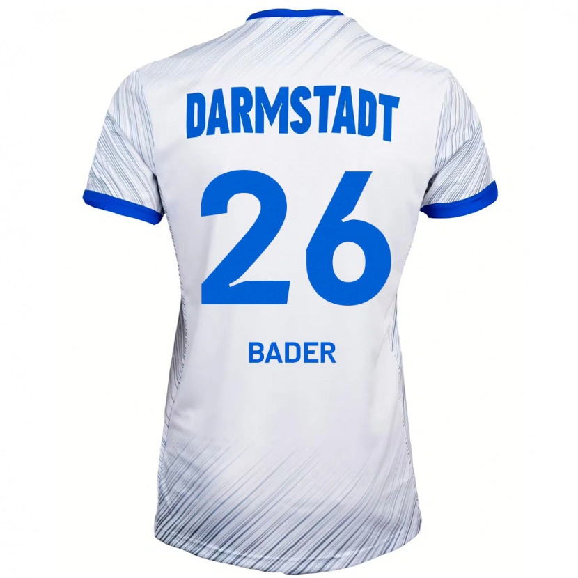 Danxen Hombre Camiseta Matthias Bader #26 Blanco Azul 2ª Equipación 2024/25 La Camisa