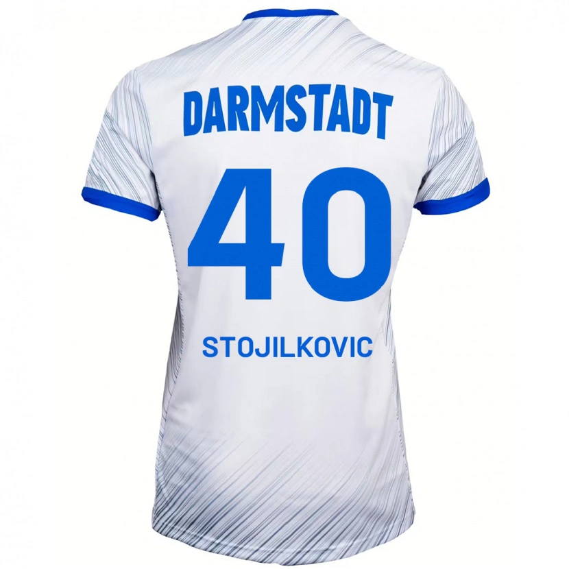 Danxen Hombre Camiseta Filip Stojilkovic #40 Blanco Azul 2ª Equipación 2024/25 La Camisa