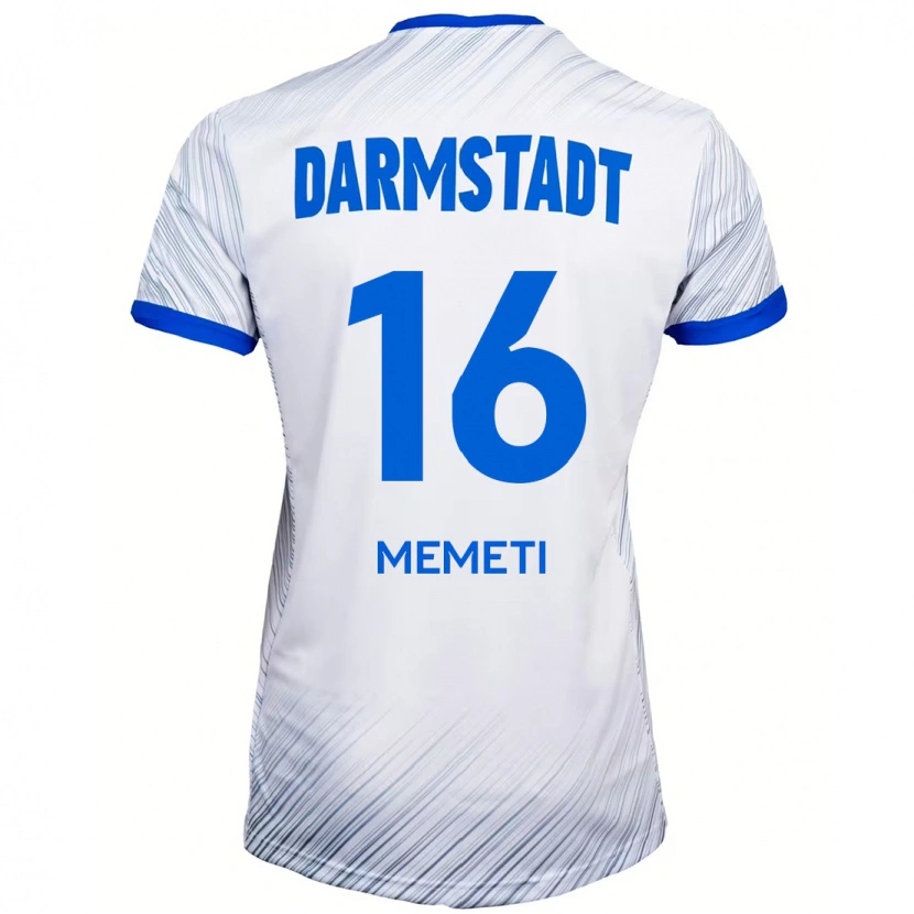 Danxen Hombre Camiseta Dilon Memeti #16 Blanco Azul 2ª Equipación 2024/25 La Camisa