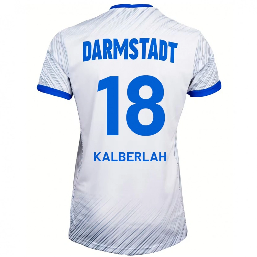 Danxen Hombre Camiseta Simon Kalberlah #18 Blanco Azul 2ª Equipación 2024/25 La Camisa