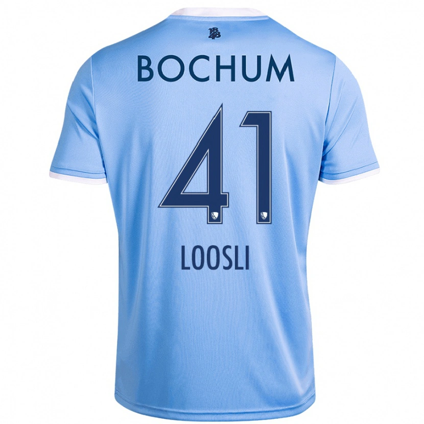 Danxen Hombre Camiseta Noah Loosli #41 Azul Cielo 2ª Equipación 2024/25 La Camisa