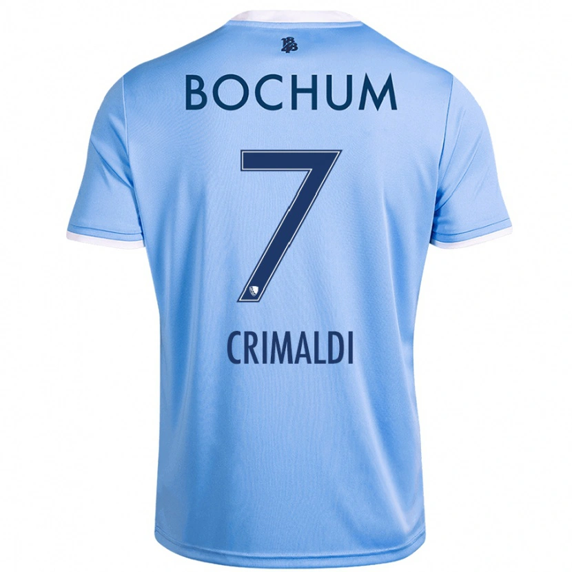 Danxen Hombre Camiseta Alessandro Crimaldi #7 Azul Cielo 2ª Equipación 2024/25 La Camisa