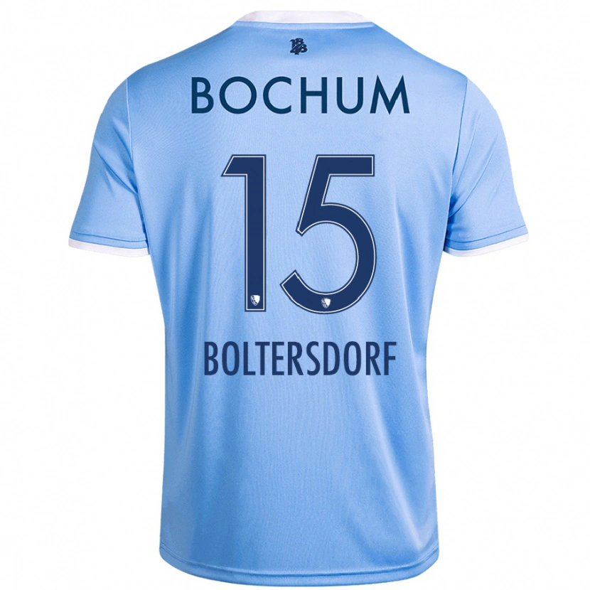 Danxen Hombre Camiseta Sebastian Boltersdorf #15 Azul Cielo 2ª Equipación 2024/25 La Camisa