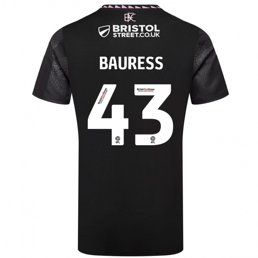 Danxen Hombre Camiseta Joe Bauress #43 Negro 2ª Equipación 2024/25 La Camisa