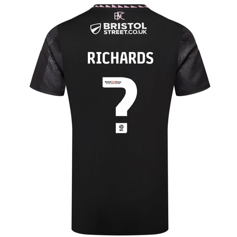 Danxen Hombre Camiseta Jade Richards #0 Negro 2ª Equipación 2024/25 La Camisa