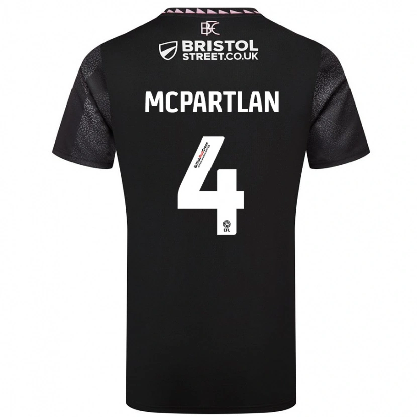 Danxen Hombre Camiseta Brenna Mcpartlan #4 Negro 2ª Equipación 2024/25 La Camisa