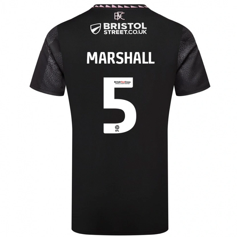 Danxen Hombre Camiseta Georgia Marshall #5 Negro 2ª Equipación 2024/25 La Camisa