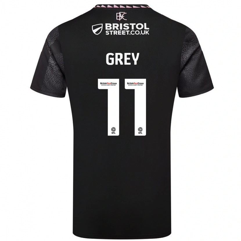 Danxen Hombre Camiseta Anna Grey #11 Negro 2ª Equipación 2024/25 La Camisa