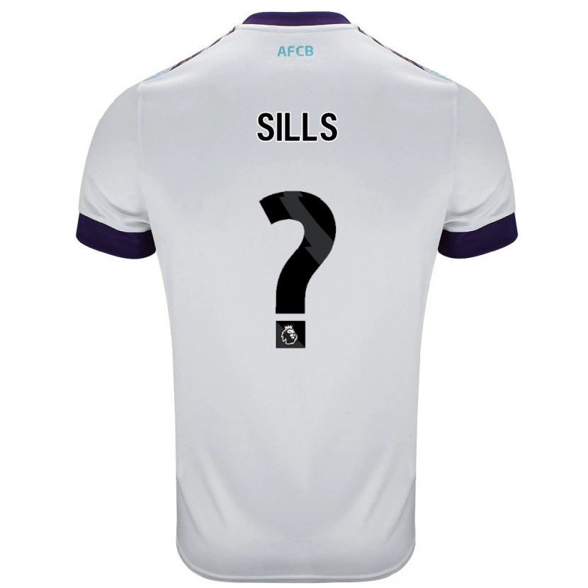 Danxen Hombre Camiseta Ethan Sills #0 Blanco Verde Púrpura 2ª Equipación 2024/25 La Camisa