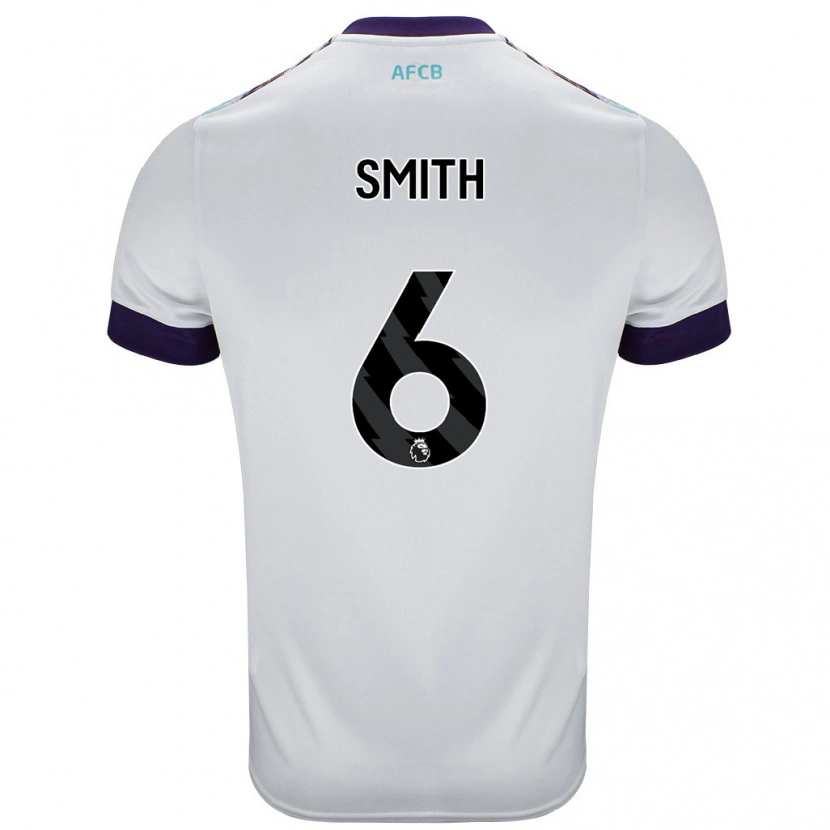 Danxen Hombre Camiseta Maisy Smith #6 Blanco Verde Púrpura 2ª Equipación 2024/25 La Camisa