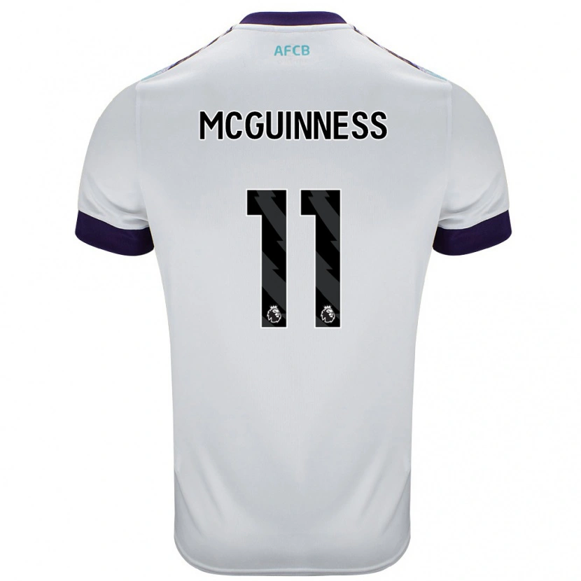 Danxen Hombre Camiseta Gemma Mcguinness #11 Blanco Verde Púrpura 2ª Equipación 2024/25 La Camisa