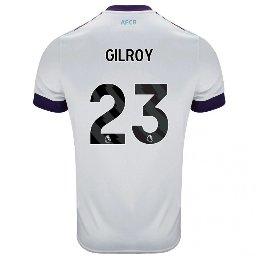 Danxen Hombre Camiseta Chloe Gilroy #23 Blanco Verde Púrpura 2ª Equipación 2024/25 La Camisa