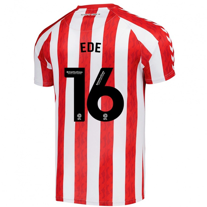 Danxen Mujer Camiseta Grace Ede #16 Rojo Blanco 1ª Equipación 2024/25 La Camisa