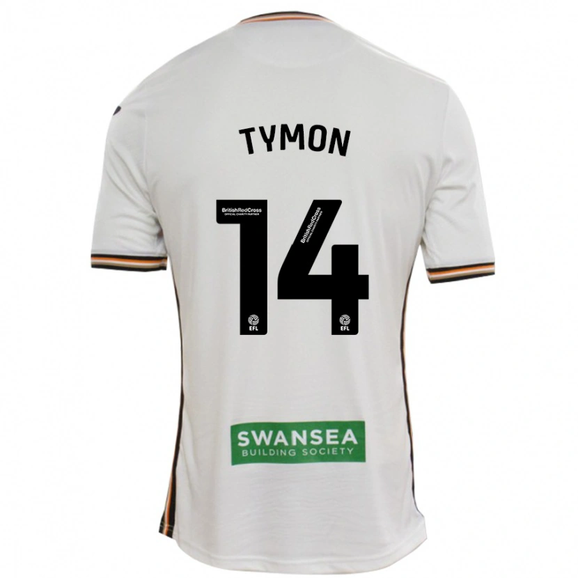 Danxen Mujer Camiseta Josh Tymon #14 Blanco 1ª Equipación 2024/25 La Camisa