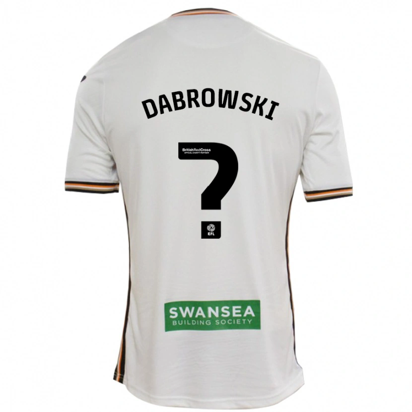 Danxen Mujer Camiseta Sebastian Dabrowski #0 Blanco 1ª Equipación 2024/25 La Camisa