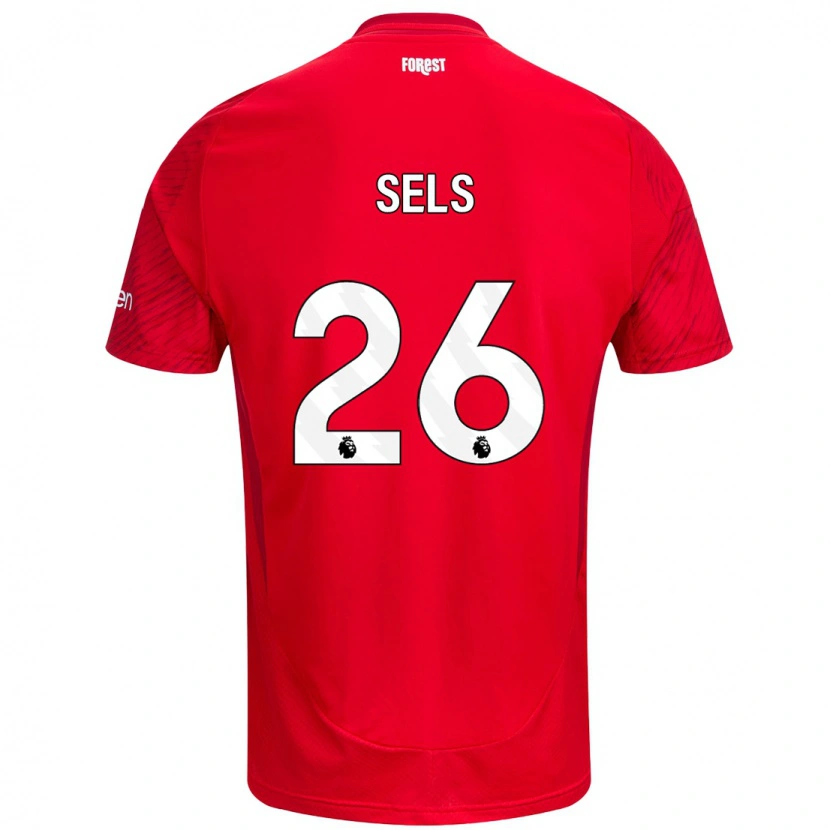 Danxen Mujer Camiseta Matz Sels #26 Rojo Blanco 1ª Equipación 2024/25 La Camisa