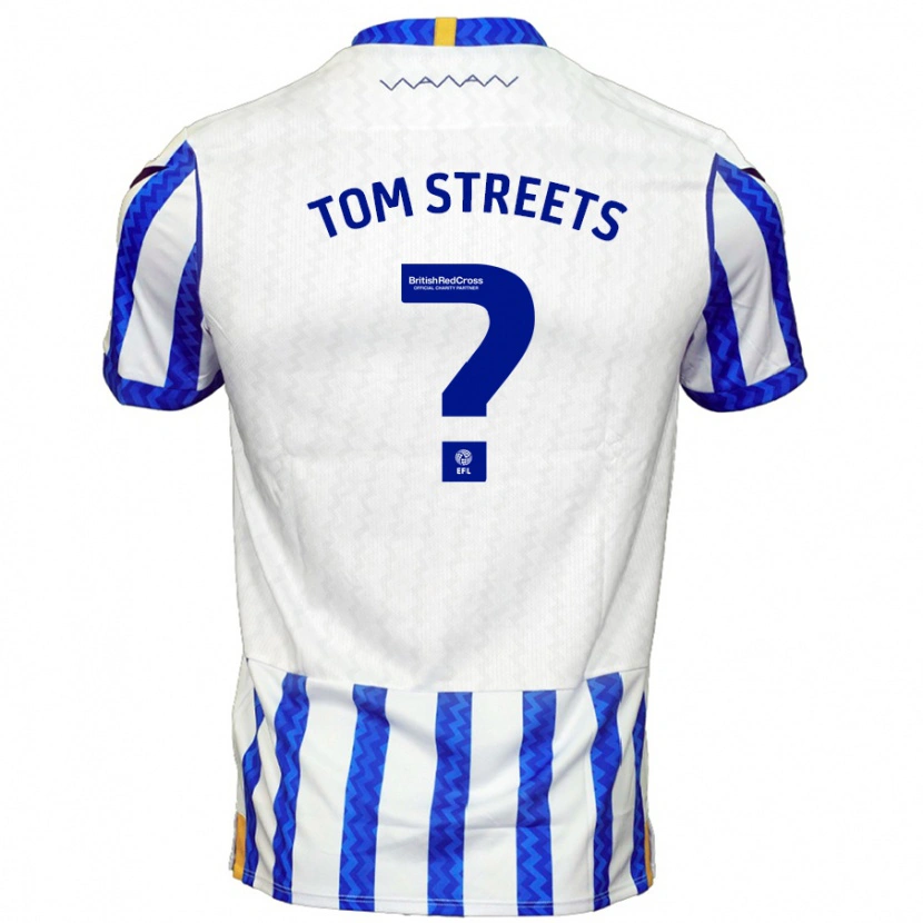 Danxen Mujer Camiseta Tom Streets #0 Azul Blanco 1ª Equipación 2024/25 La Camisa