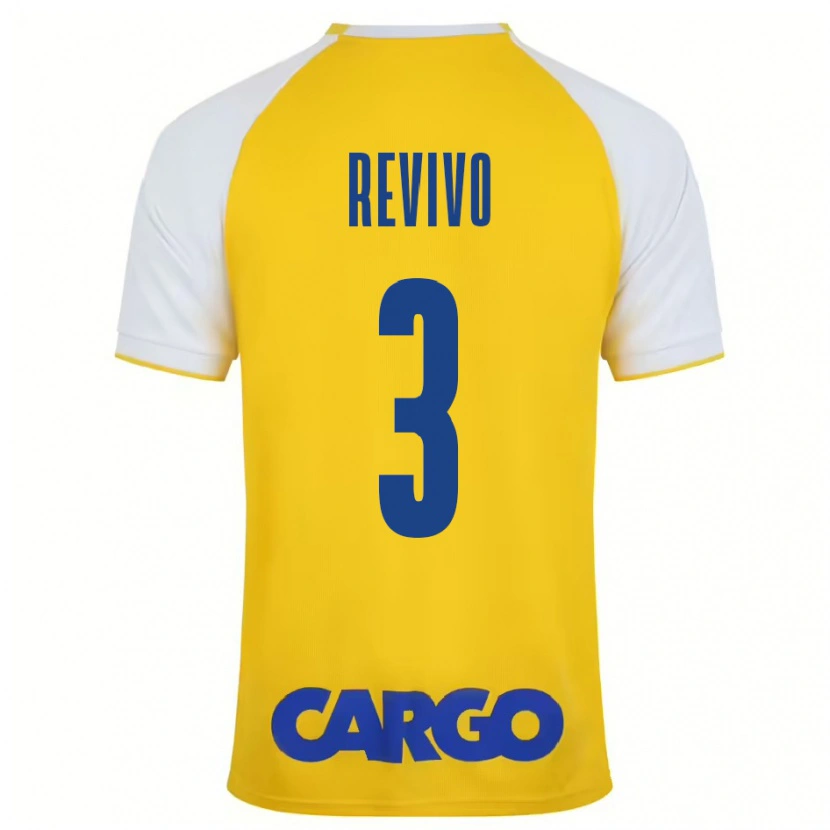 Danxen Mujer Camiseta Roy Revivo #3 Amarillo Blanco 1ª Equipación 2024/25 La Camisa